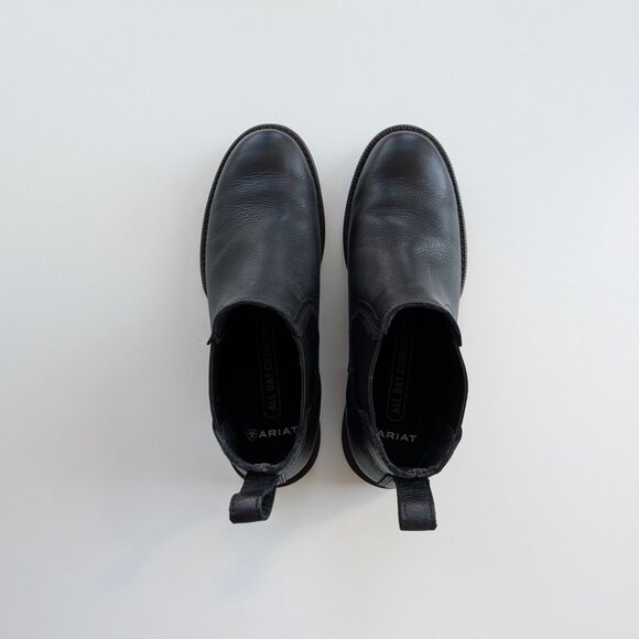 Ariat Men’s Booker Chelsea Round Toe Western Boot - Size 9 Wide - Black Deertan - Picture 6 of 8